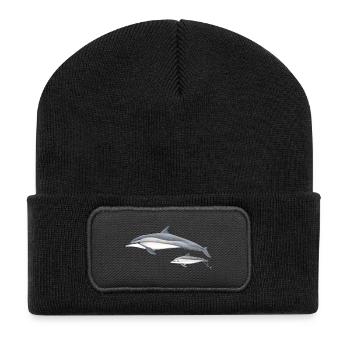 dauphin Spinner - dauphin à long bec - dauphin - Beanie recyclé à patch - noir - Devant