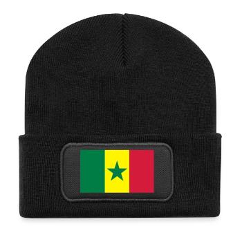 Sénégal - Beanie recyclé à patch - noir - Devant