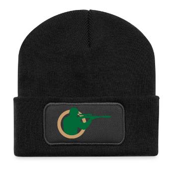 A sniper - Recycled Patch Beanie - black - Front