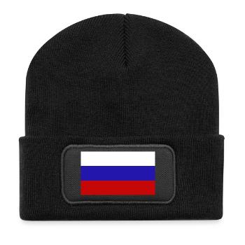 Russie - Beanie recyclé à patch - noir - Devant