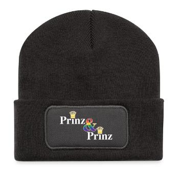 Prince et Prince 2 - Beanie recyclé à patch - charbon - Devant