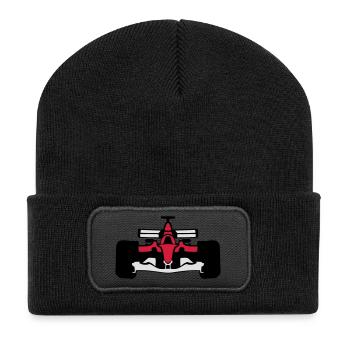 car race 1072 - Recycled Patch Beanie - black - Front