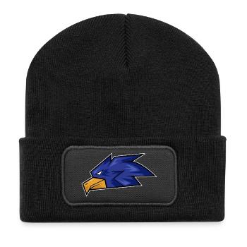 Hawk Signet Gesicht Geschenk Bussard Jäger - Recycelte Patch Beanie - Schwarz - Vorne