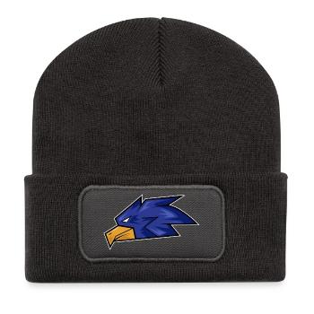 Hawk Signet Face Gift Buzzard Hunter - Recycled Patch Beanie - dark grey - Front
