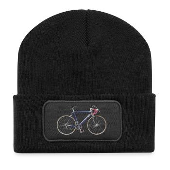 racing bike 50s - Recycled Patch Beanie - black - Front