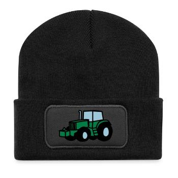 Traktor - Recycelte Patch Beanie - Schwarz - Vorne