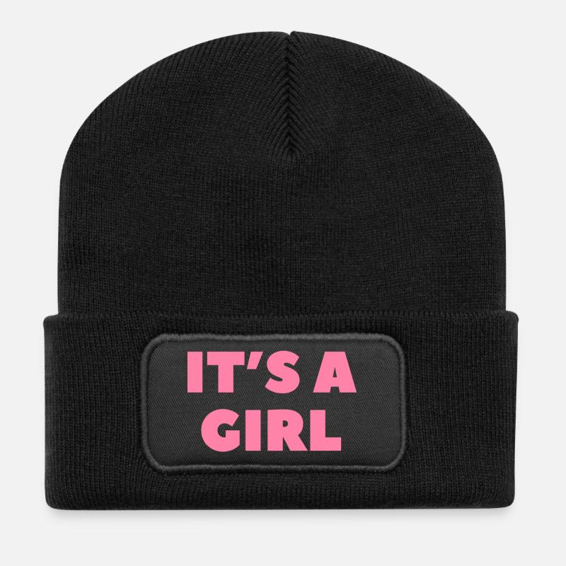 C’est une fille - Beanie recyclé à patch - noir