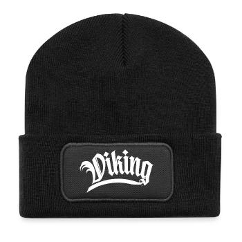 viking viking thor marteau odin botte barbier bart - Beanie recyclé à patch - noir - Devant