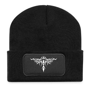Symbole épineux blanc - Beanie recyclé à patch - noir - Devant