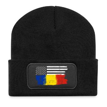 Flag Brush Fusion - Recycled Patch Beanie - black - Front