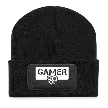 Icône Gamer Gears Logo icône Bouclier graphique - Beanie recyclé à patch - noir - Devant