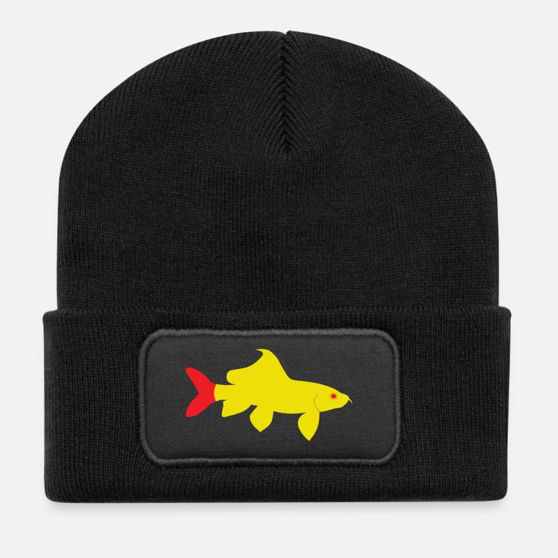 Epalzeorhynchos bicolor red and yellow - Recycled Patch Beanie - black