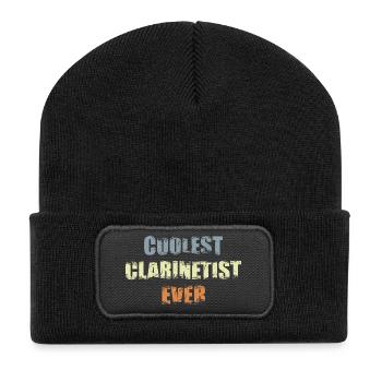 Coolster Klarinettenspieler - Recycelte Patch Beanie - Schwarz - Vorne