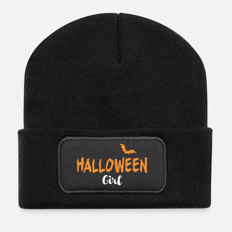 Halloween Girl Kostüm - Recycelte Patch Beanie - Schwarz