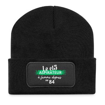 Le c15 aspirateur à femmes cadeau c15 du seigneur - Beanie recyclé à patch - noir - Devant