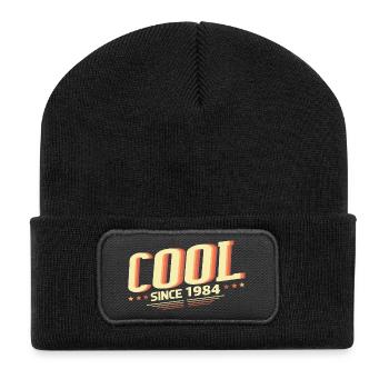 Geburtstag - Cool seit 1984 - Retro-Look - Recycelte Patch Beanie - Schwarz - Vorne
