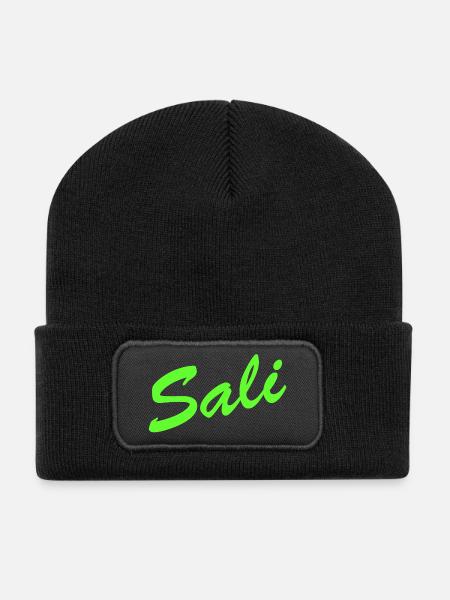 Sali zäme! - Recycelte Patch Beanie - Schwarz