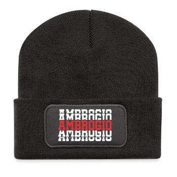t-shirt Ambrogio gift t-shirt stacked text - Recycled Patch Beanie - dark grey - Front