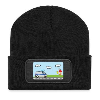 Police - Voiture de police - Véhicules d’urgence - Beanie recyclé à patch - noir - Devant