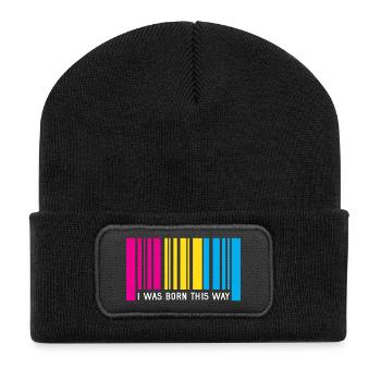 LGBT Pride Month - I Was Born This Way (Pansexual) - Recycled Patch Beanie - black - Front