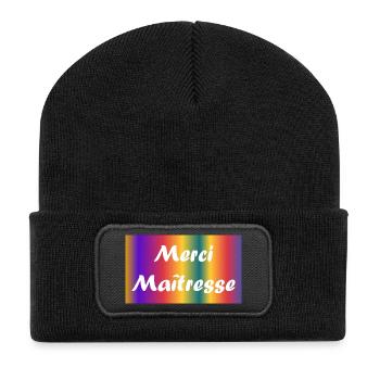 MISTRESS. THANK YOU. THANK YOU MISTRESS - Recycled Patch Beanie - black - Front