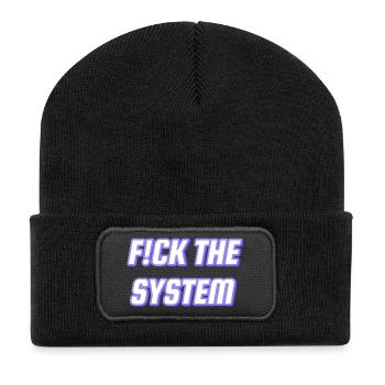 fts - Recycelte Patch Beanie - Schwarz - Vorne