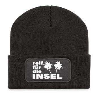 READY FOR THE ISLAND - Recycled Patch Beanie - dark grey - Front