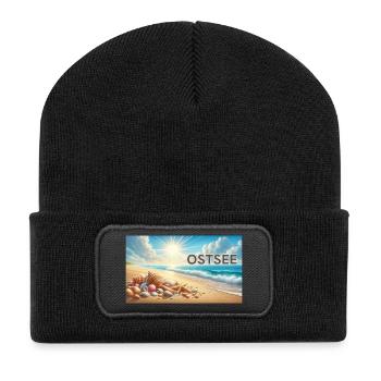 Ostsee - Recycelte Patch Beanie - Schwarz - Vorne