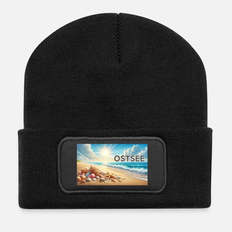 Ostsee - Recycelte Patch Beanie - Schwarz