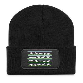Only sheeps - Recycled Patch Beanie - black - Front