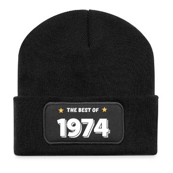 Best of 1974 - Beanie recyclé à patch - noir - Devant