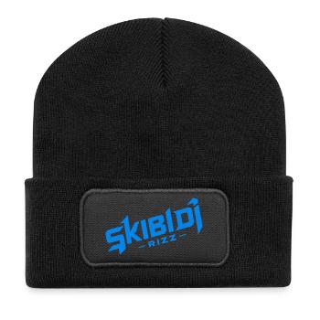 Skibidi Rizz blue - Recycled Patch Beanie - black - Front