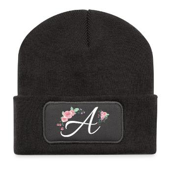 Brief an Blumen - Recycelte Patch Beanie - Dunkelgrau - Vorne