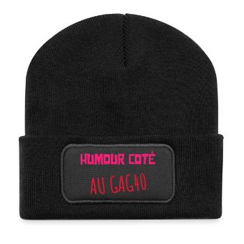 HUMOUR COTÉ AU GAG 40 ! - Beanie recyclé à patch - noir - Devant