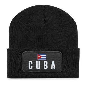 Drapeau cubain, j’adore Cuba - Beanie recyclé à patch - noir - Devant