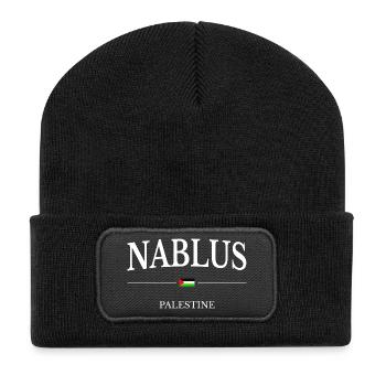 Nablus Palästina - Recycelte Patch Beanie - Schwarz - Vorne