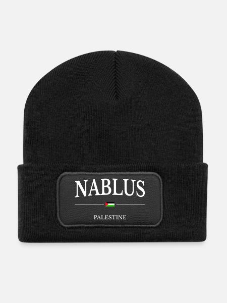 Nablus Palästina - Recycelte Patch Beanie - Schwarz
