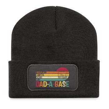 Voiture rétro papa blague T-Shirt Design - Beanie recyclé à patch - charbon - Devant