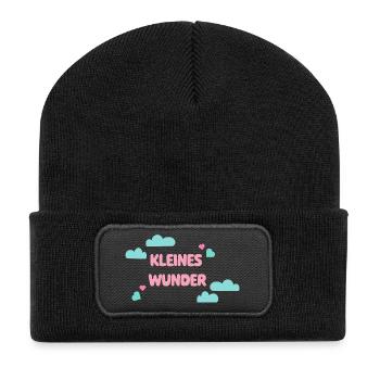 Petit Miracle - Motif Bébé - Choses pour Bébés - Beanie recyclé à patch - noir - Devant