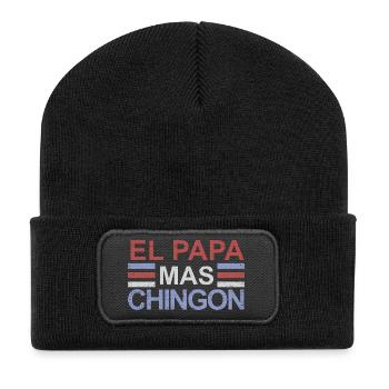 El Papa Mas Chingon - Recycled Patch Beanie - black - Front