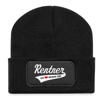 Rentner – Ich Liebe Meinen Job! (Ruhestand / 3C) - Recycelte Patch Beanie - Schwarz - Vorne