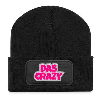 The Crazy - fou, accrocheur et tout simplement drôle - Beanie recyclé à patch - noir - Devant