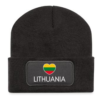 I love Lithuania, Lithuanian pride - Recycled Patch Beanie - dark grey - Front