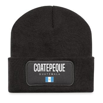 Coatepeque Guatemala Guatemalteken - Recycelte Patch Beanie - Dunkelgrau - Vorne