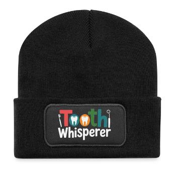 Dental Technician Precision Work  - Recycled Patch Beanie - black - Front