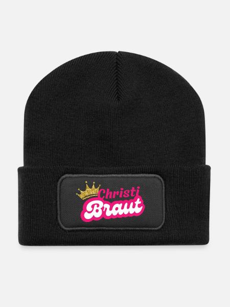 Christi Braut - Recycelte Patch Beanie - Schwarz