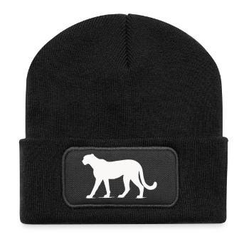 Cheetah animal - Recycled Patch Beanie - black - Front