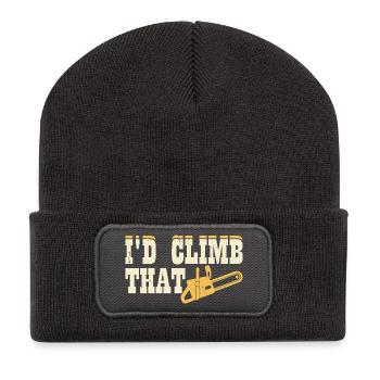 Arborist Woodworker Woodworker Gift - Recycled Patch Beanie - dark grey - Front