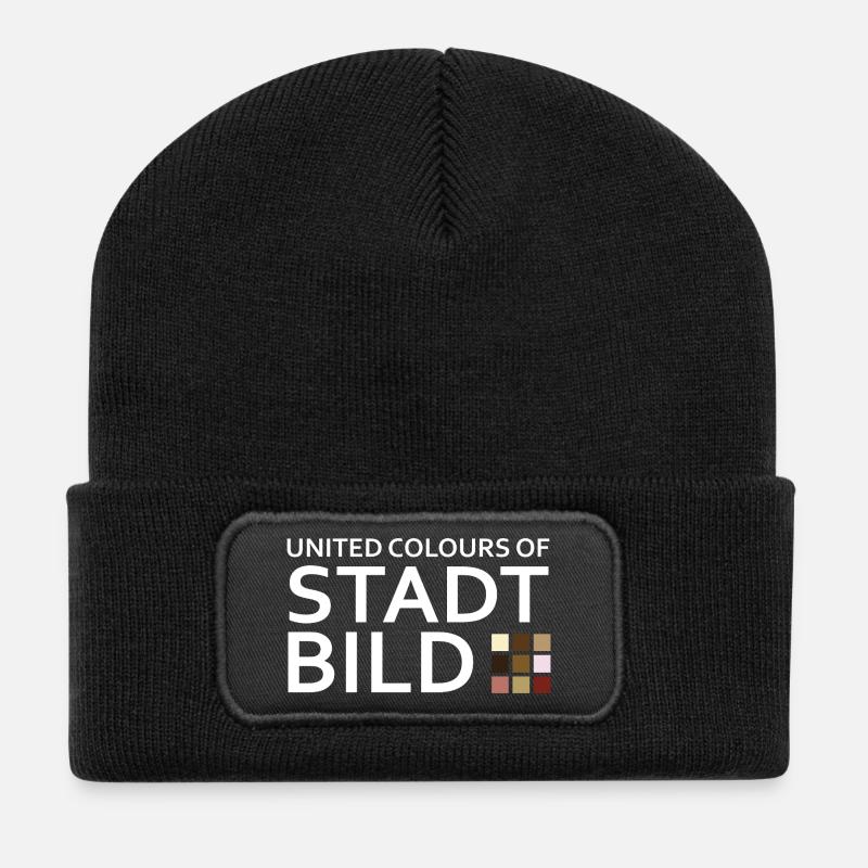 Stadtbild - Recycelte Patch Beanie - Schwarz