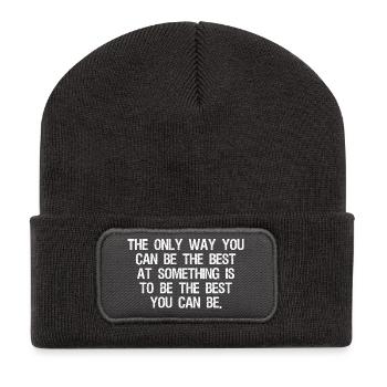 la seule façon d’être le - Beanie recyclé à patch - charbon - Devant
